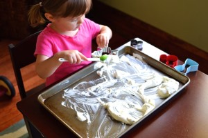 Whipped Cream Sensory Play